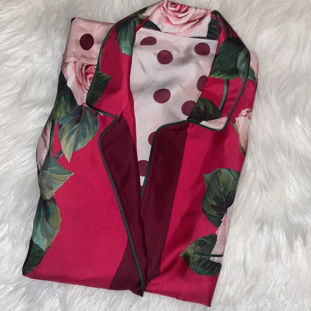 DOLCE & GABBANA Rose-print Top In Pink - Picture 6 of 8